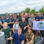 Im Rahmen eines Bildungsurlaubes bereisten 20 Ranger aus ganz Deutschland eine Woche lang den Naturpark Haßberge – hier zu sehen auf dem Aussichtsturm der Ruine Bramberg. Bildautor: Uwe Rädlein